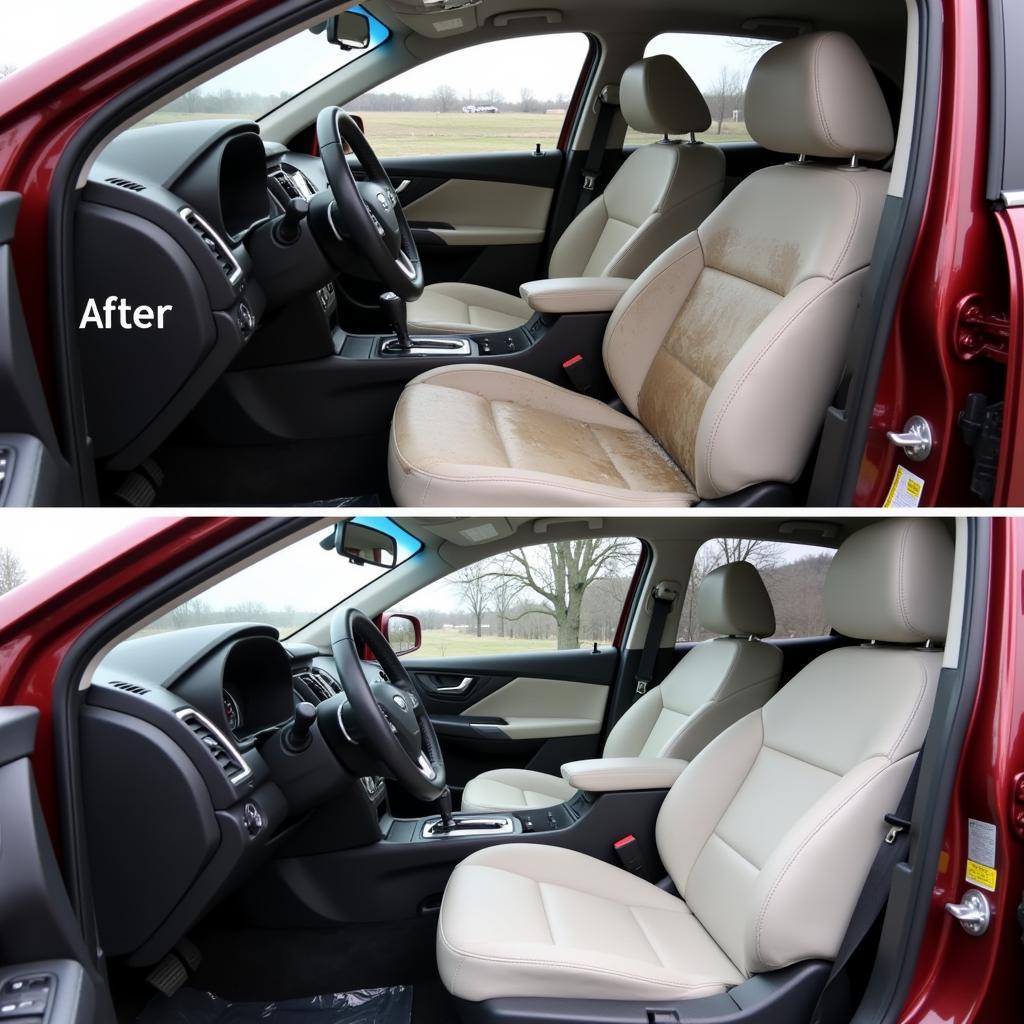 Before and After Car Interior Detailing in Wichita KS