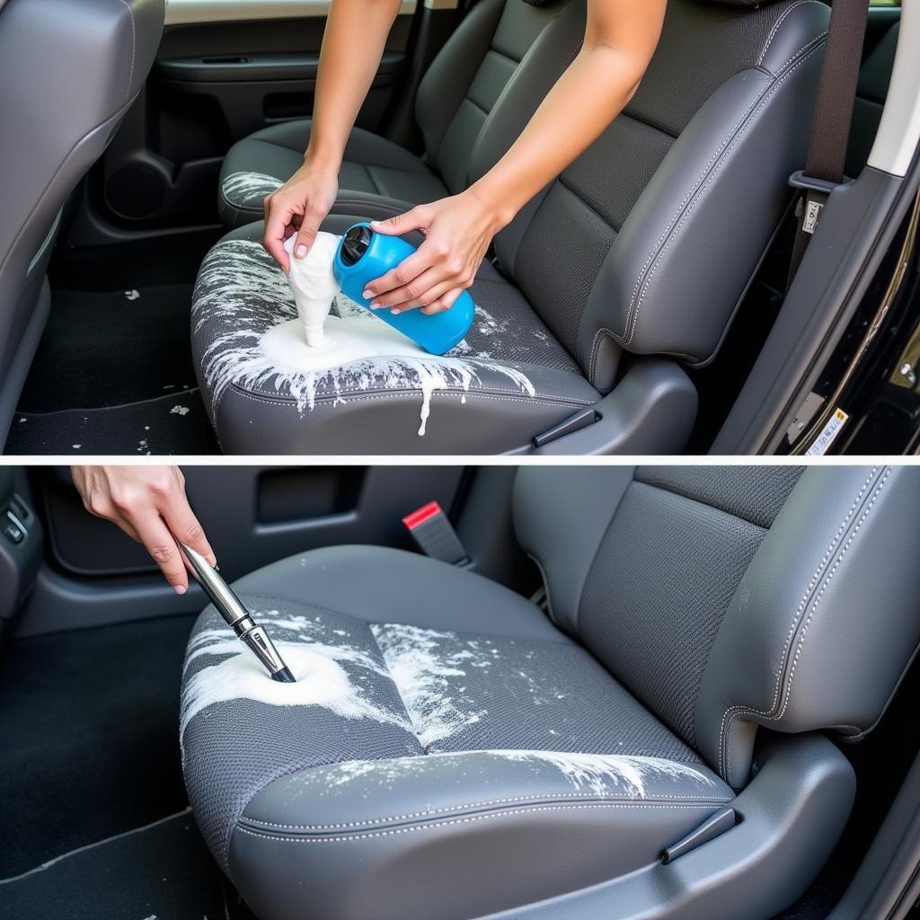 Car Interior Shampooing Process in Springdale