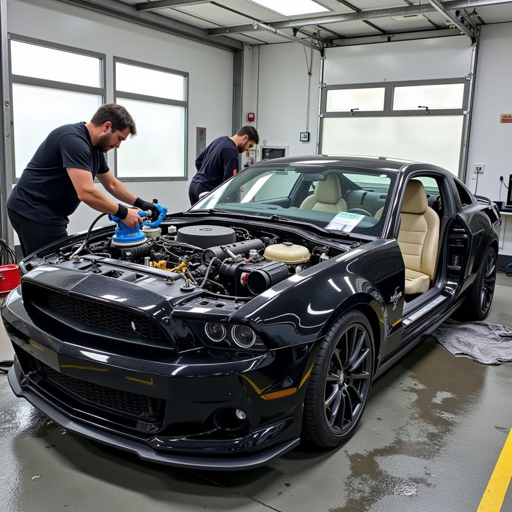 Car Lab Detailing Process in Action