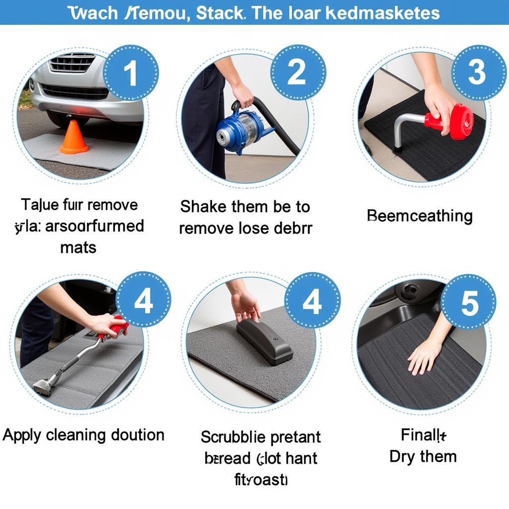 Car Mat Cleaning Process with Detailed Steps