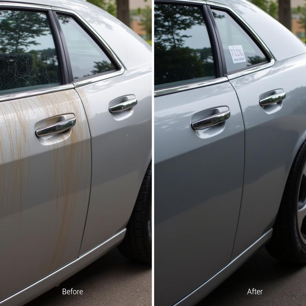 Car Paint Condition Before and After Detailing