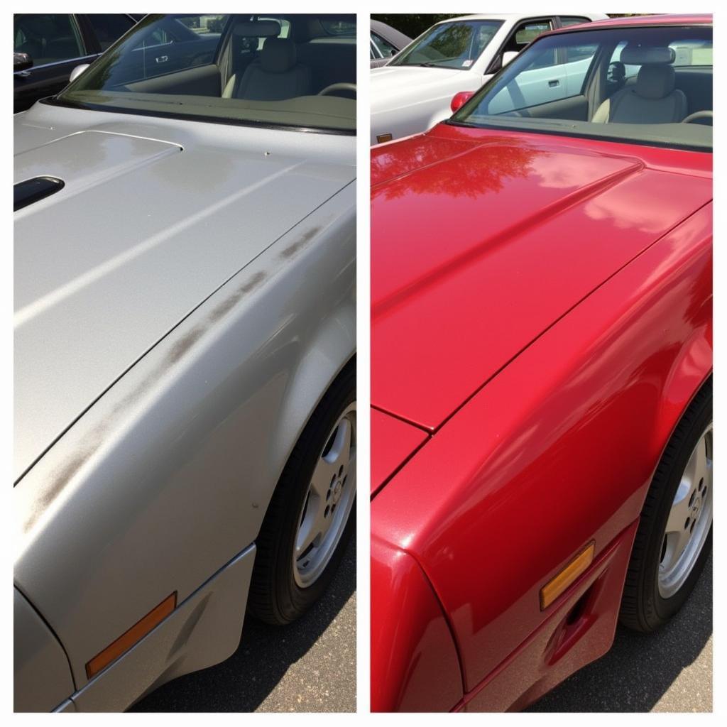 Car Paint Detailing Before & After in Asheville