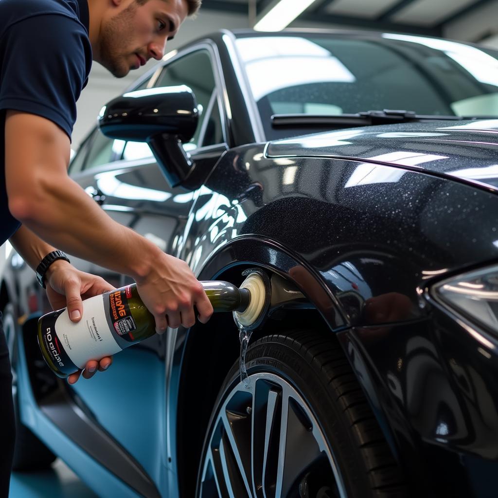 Car paint protection detailing process