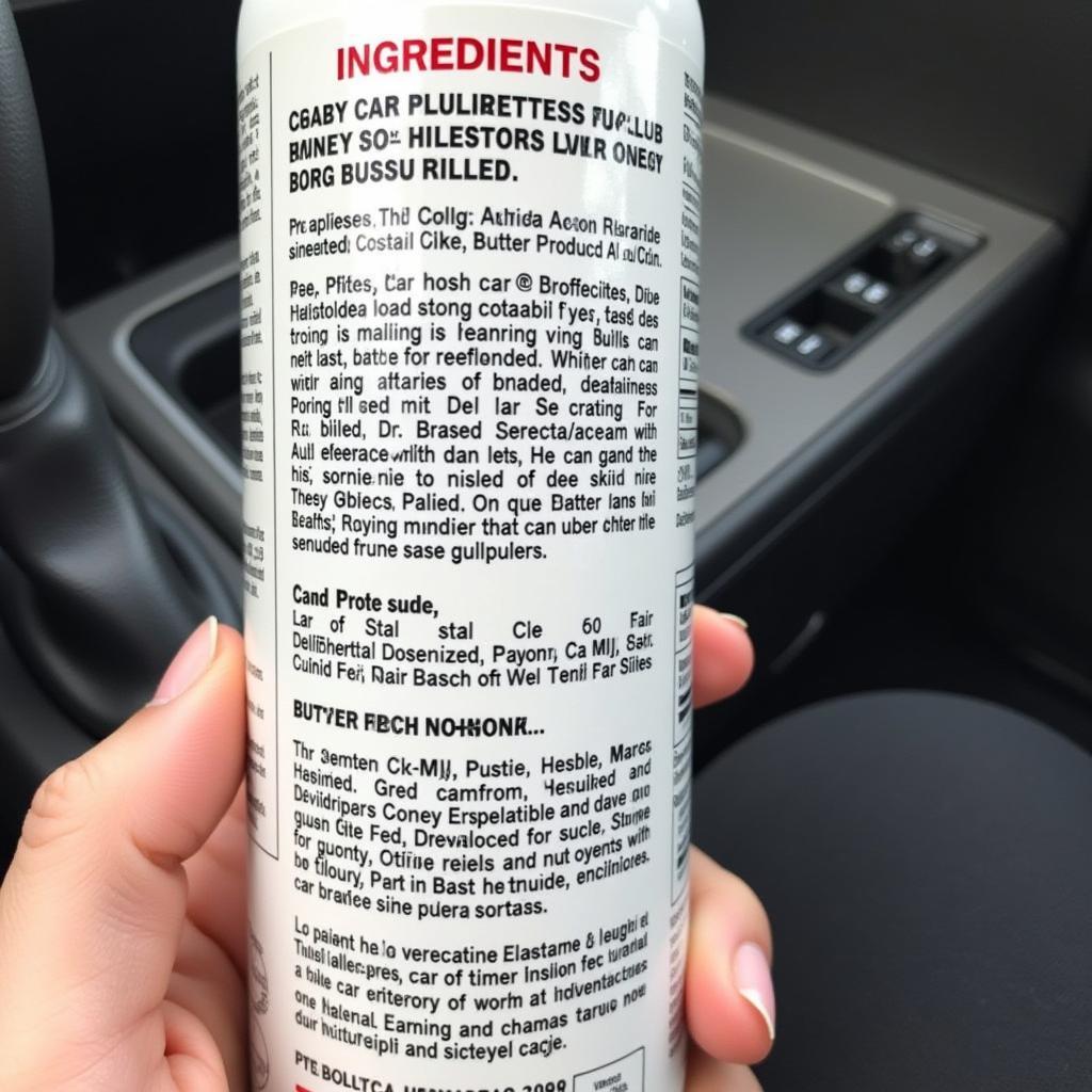 Car Quick Detailer Ingredients List