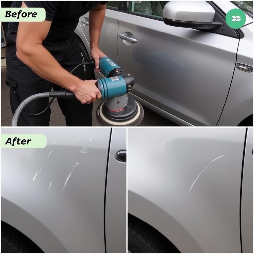 Car Scratch Removal Detailing Process