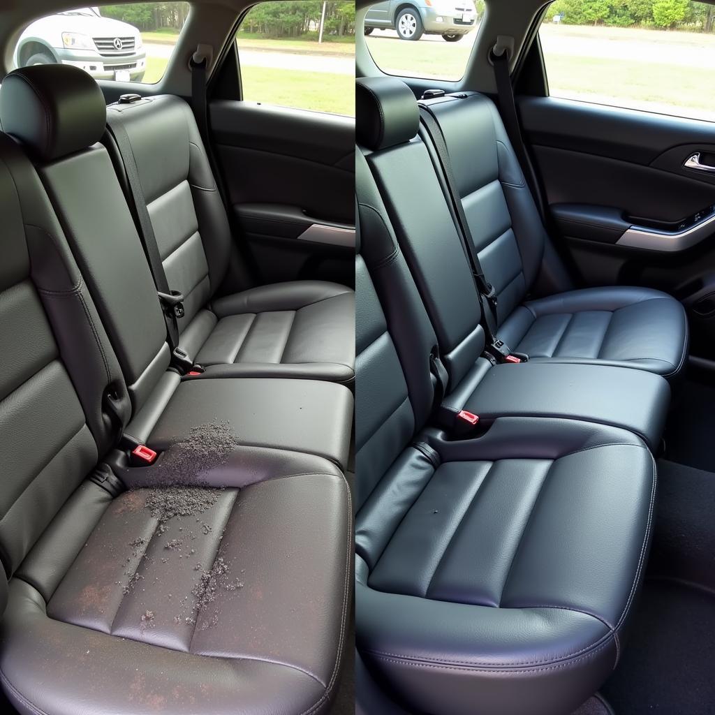 Car Seat Detailing Before & After Comparison