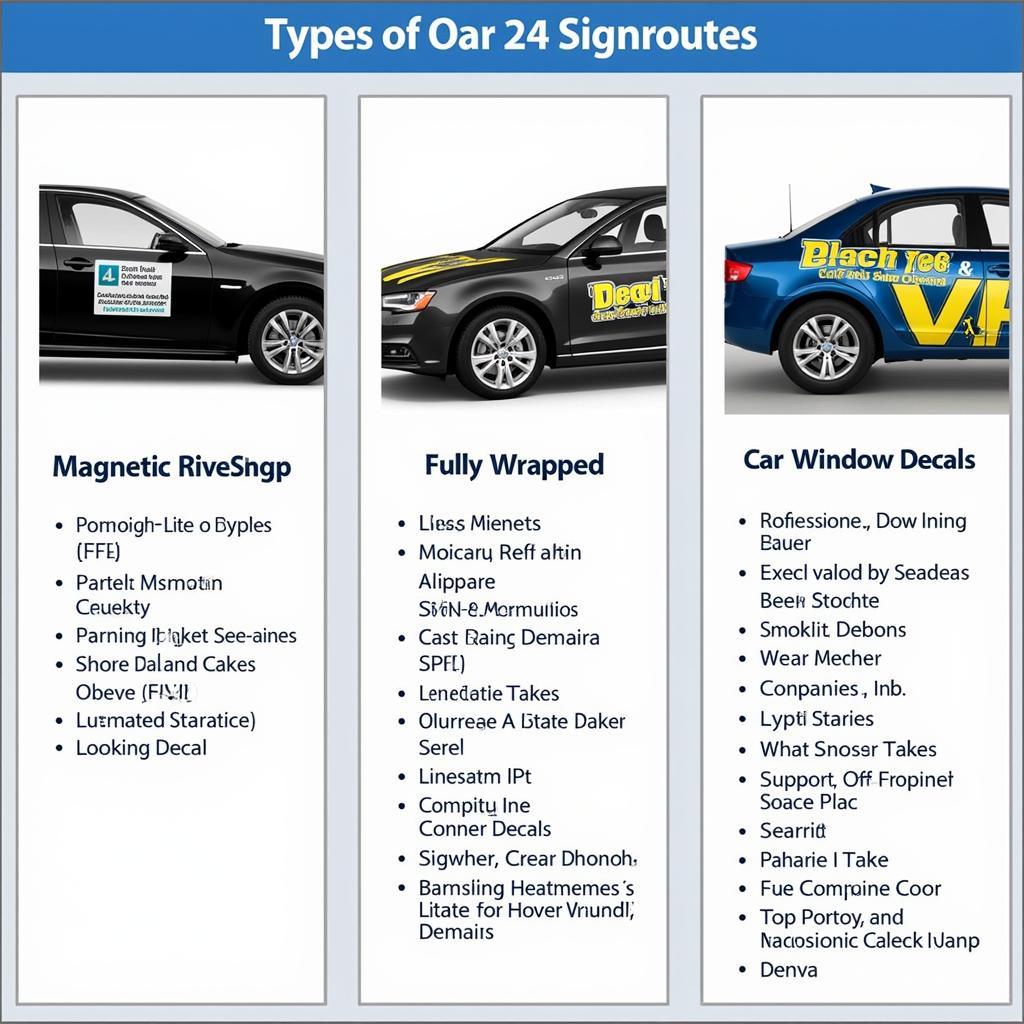 Car Signboard Types: Magnetic, Vinyl, and Window Decals