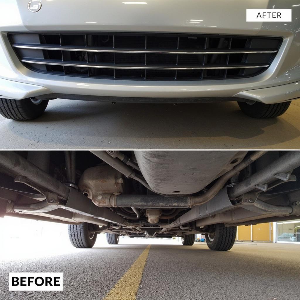 Car undercarriage protection from road salt