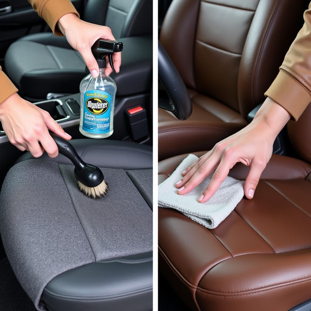 Car Upholstery Cleaning: Fabric vs. Leather