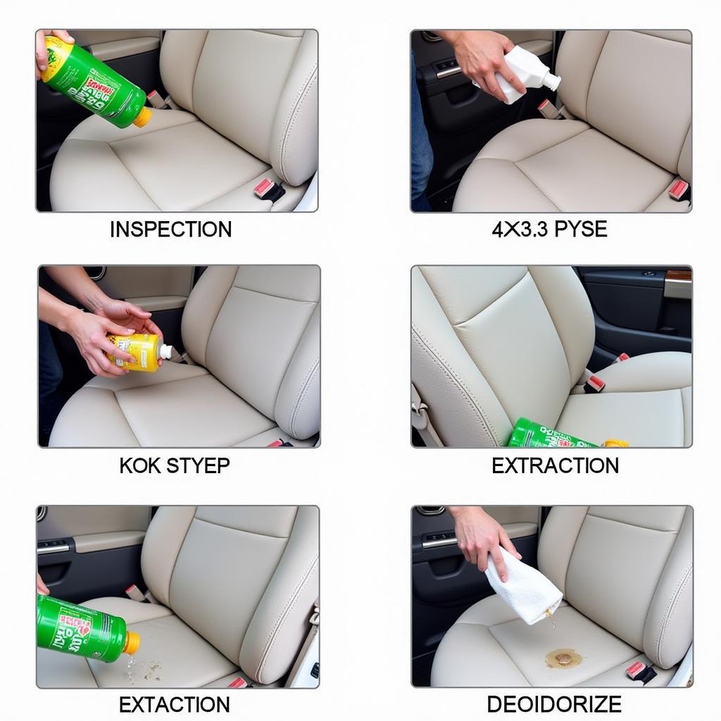 Car Urine Stain Cleaning Process