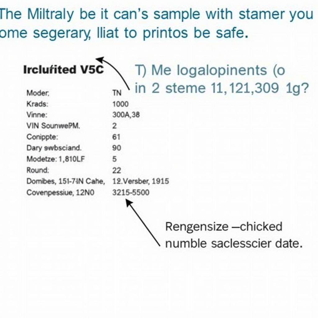 Car V5C Logbook Document Example