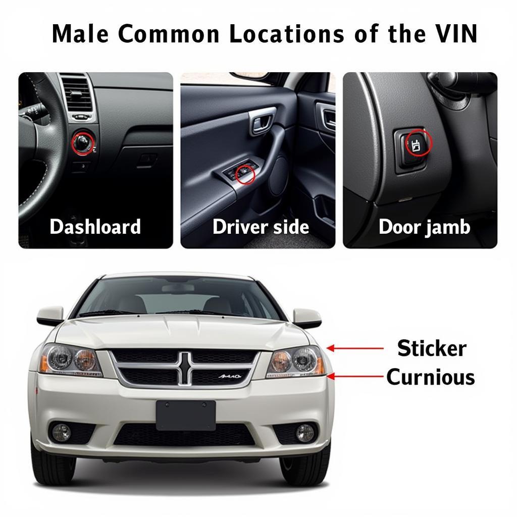 Car VIN Location Examples