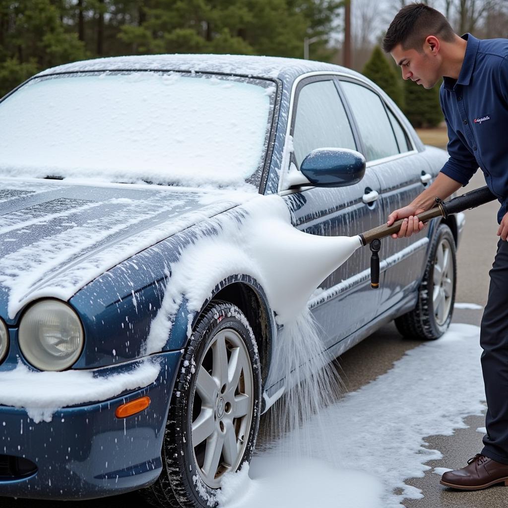 Car Wash Foam Cannon in Action