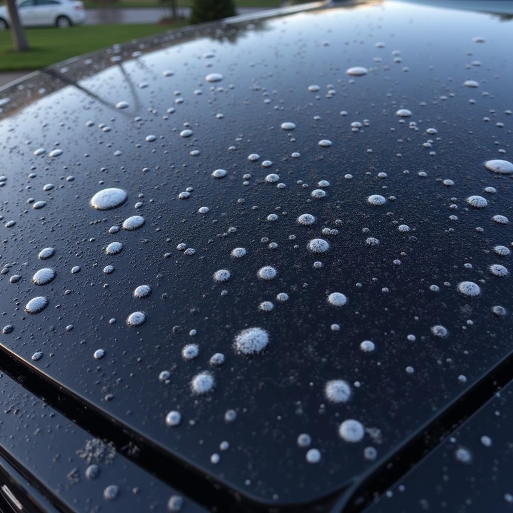 Car Wash with Hard Water Spots