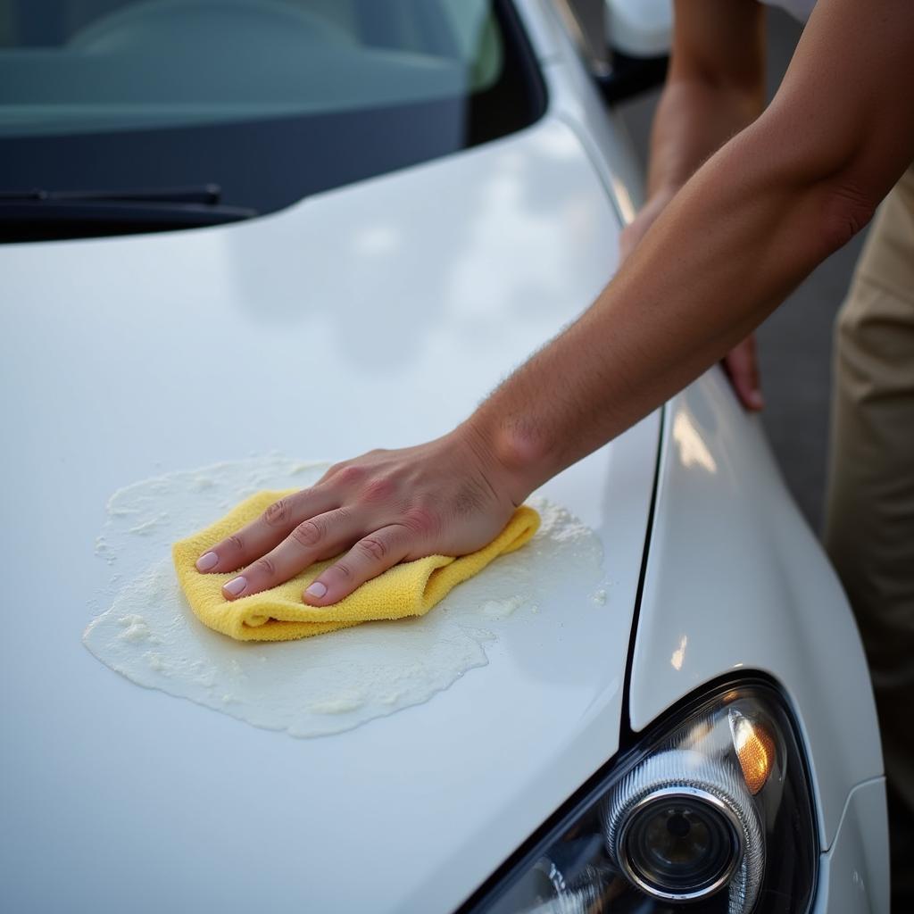 Applying Car Wax