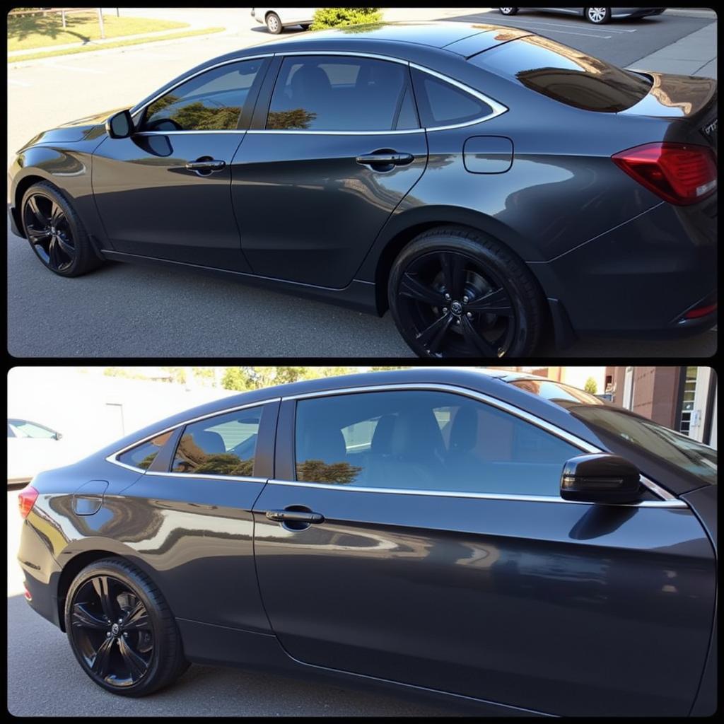 Car with Freshly Applied Tint and Detailing