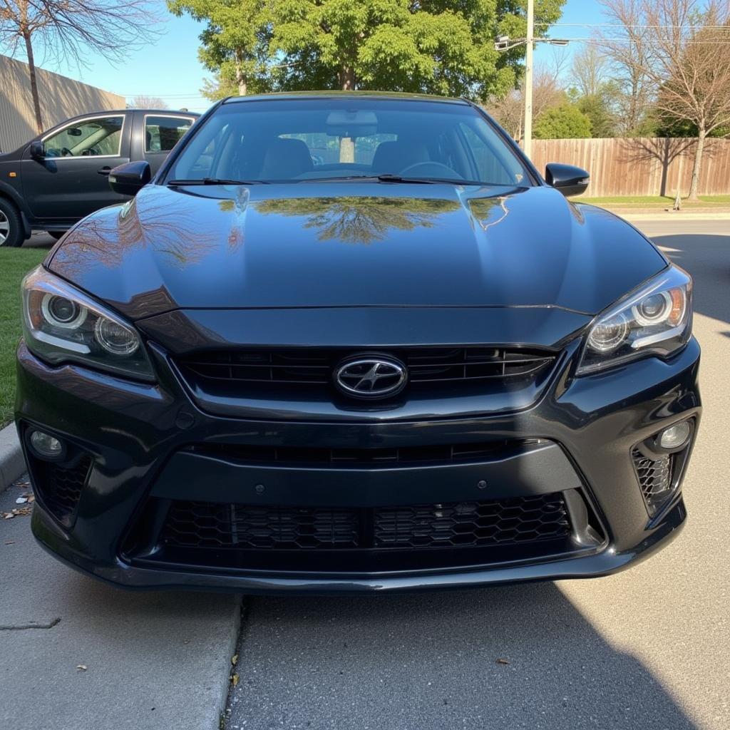 Car with Glossy Finish After Carnauba Wax Application