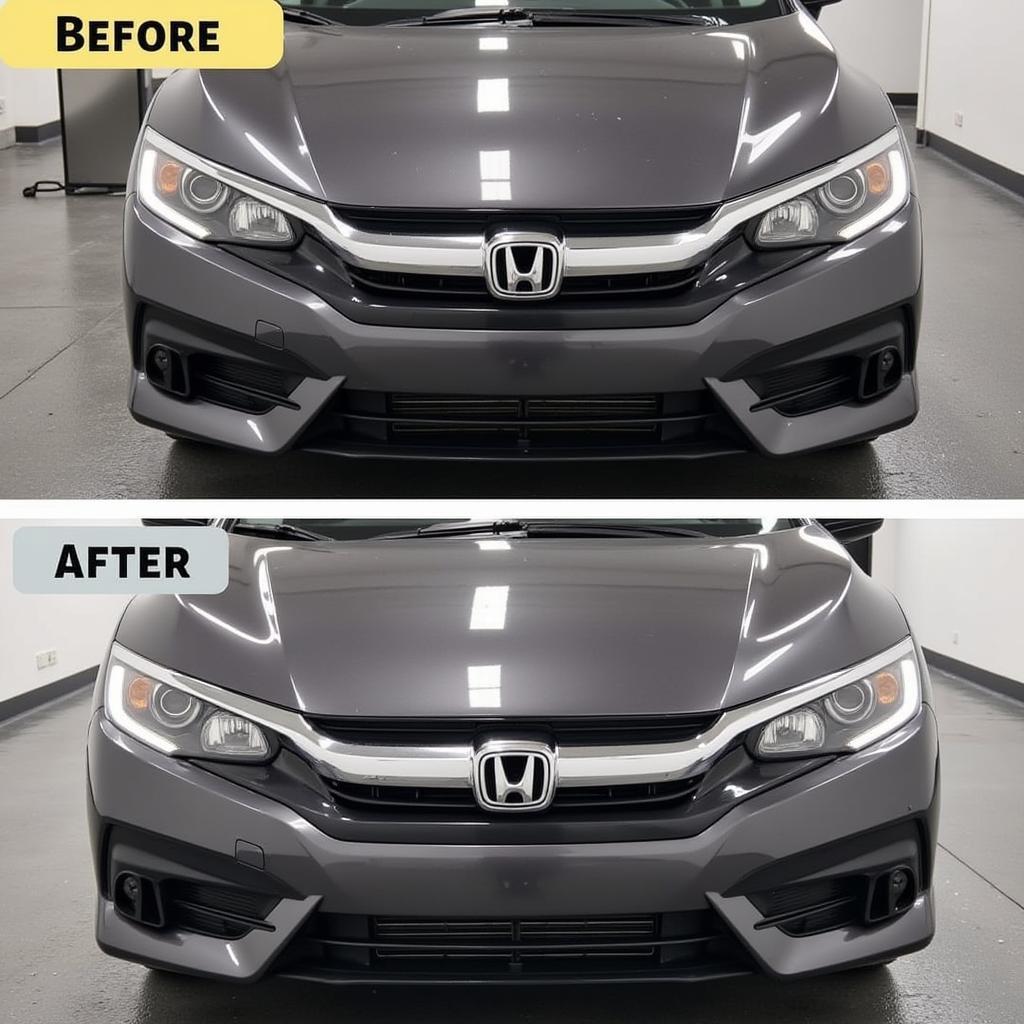 Carbone Honda Paint Correction Before & After