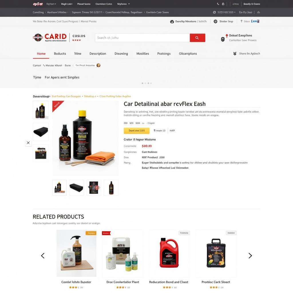 CarID.com Website Product Page for Detailing Supplies