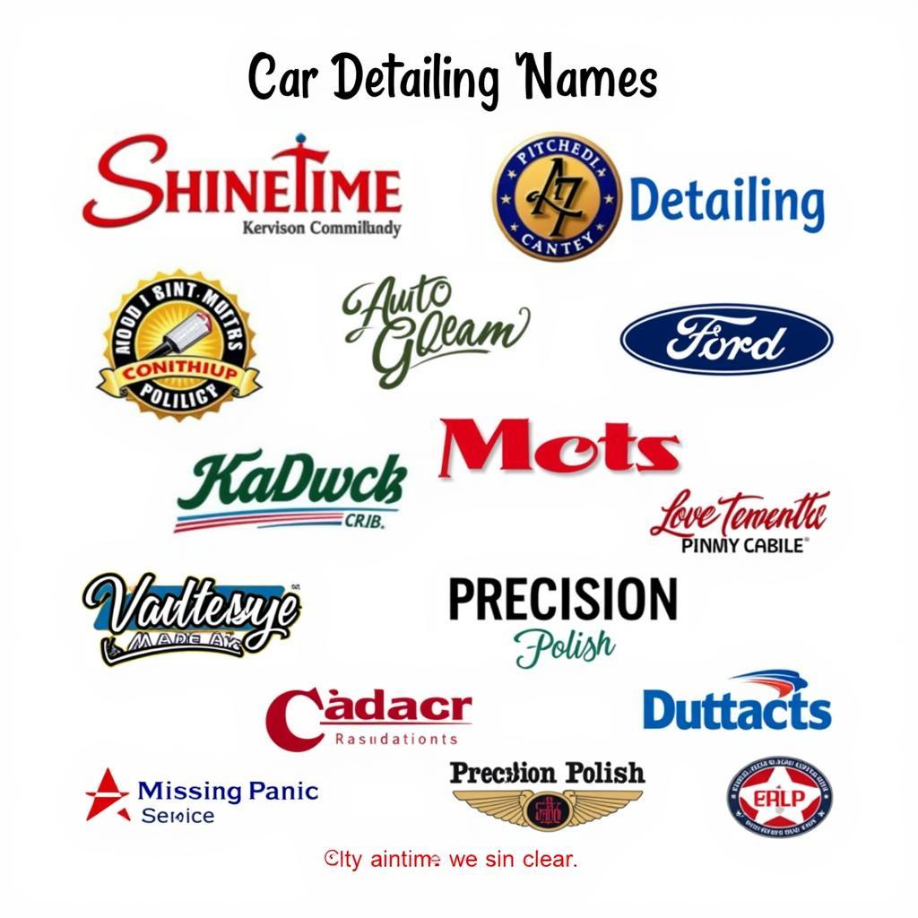 Catchy car detailing business names examples