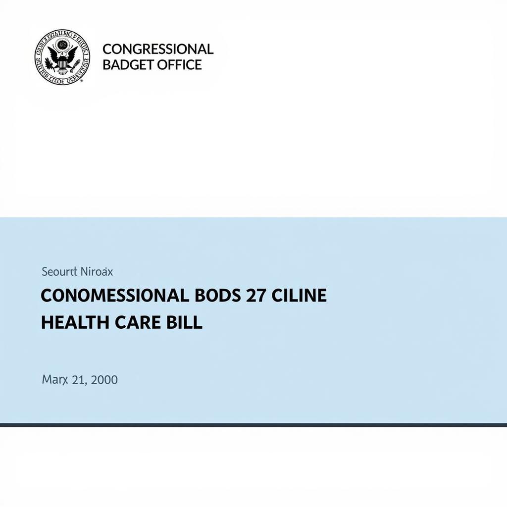 CBO Report Analyzing the 2017 Health Care Bill