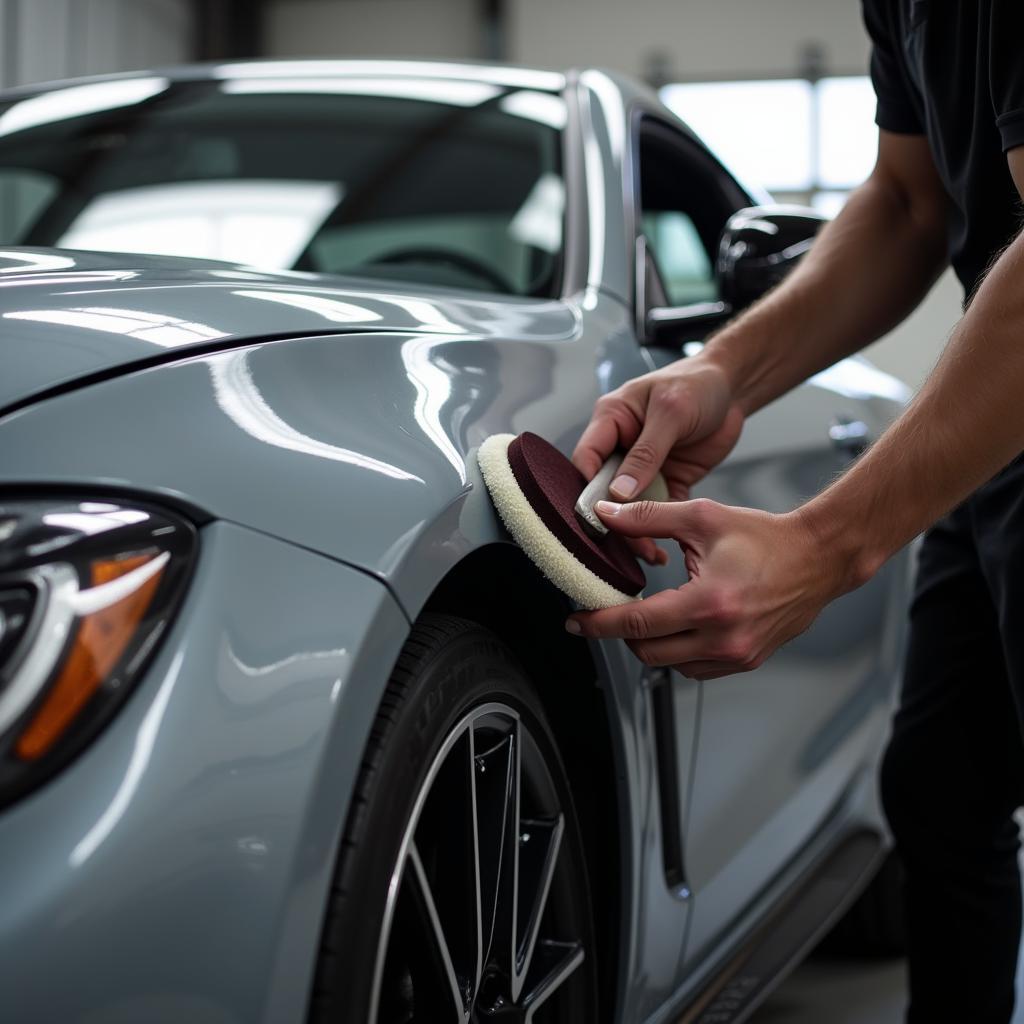 Applying Ceramic Coating on a Car in Utah