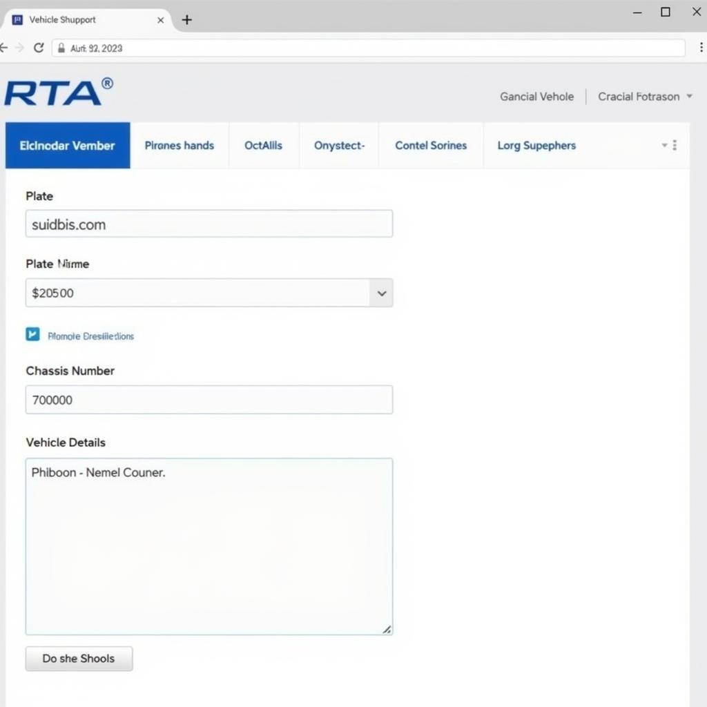 Checking Car Owner Details on RTA Website