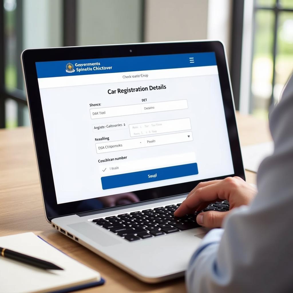 Checking Car Registration Online via Government Website