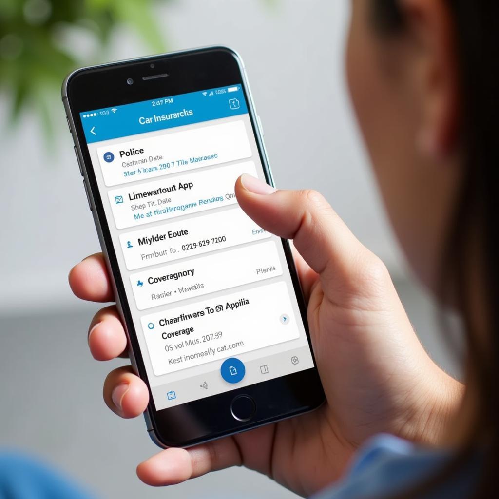 Checking Car Insurance Details Online via Mobile App