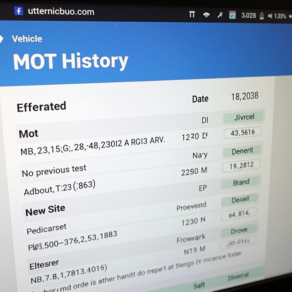 Checking MOT history online