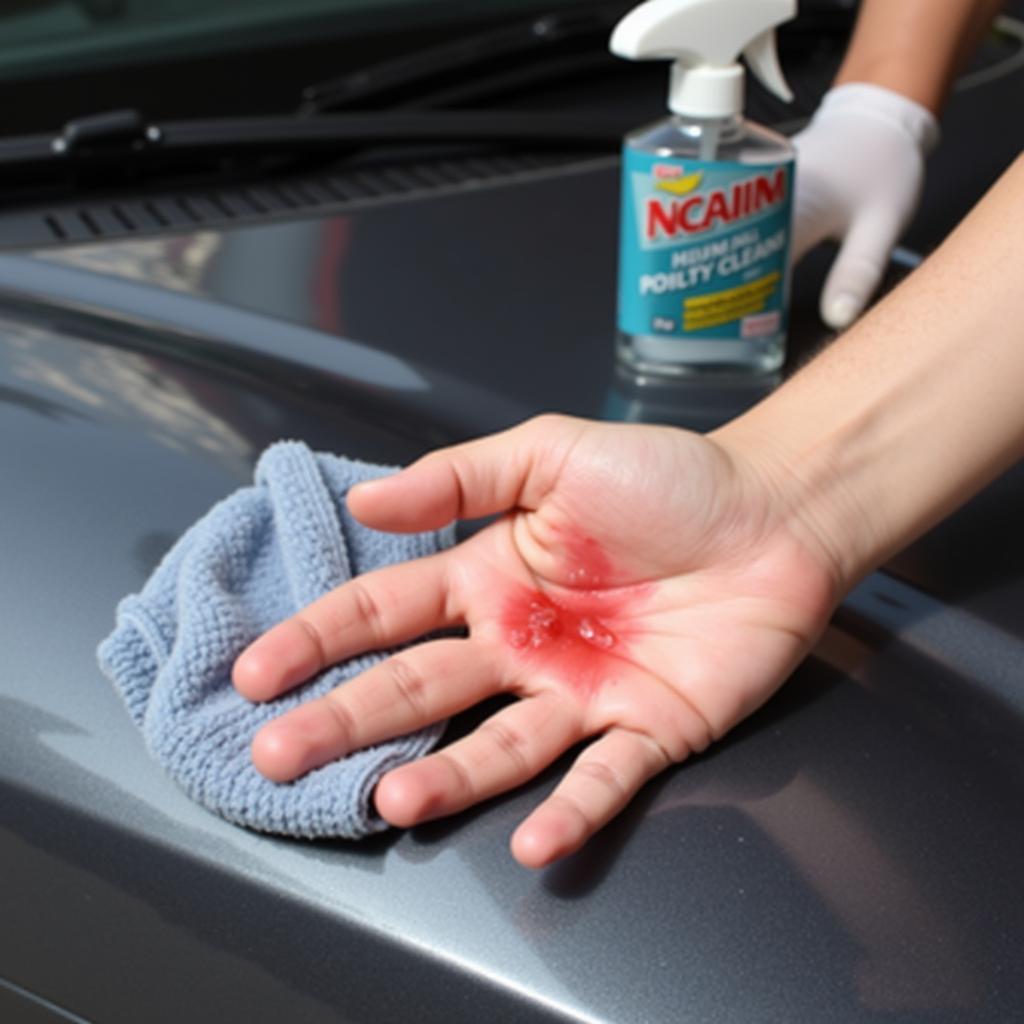 Chemical Burn Injury During Car Detailing Process