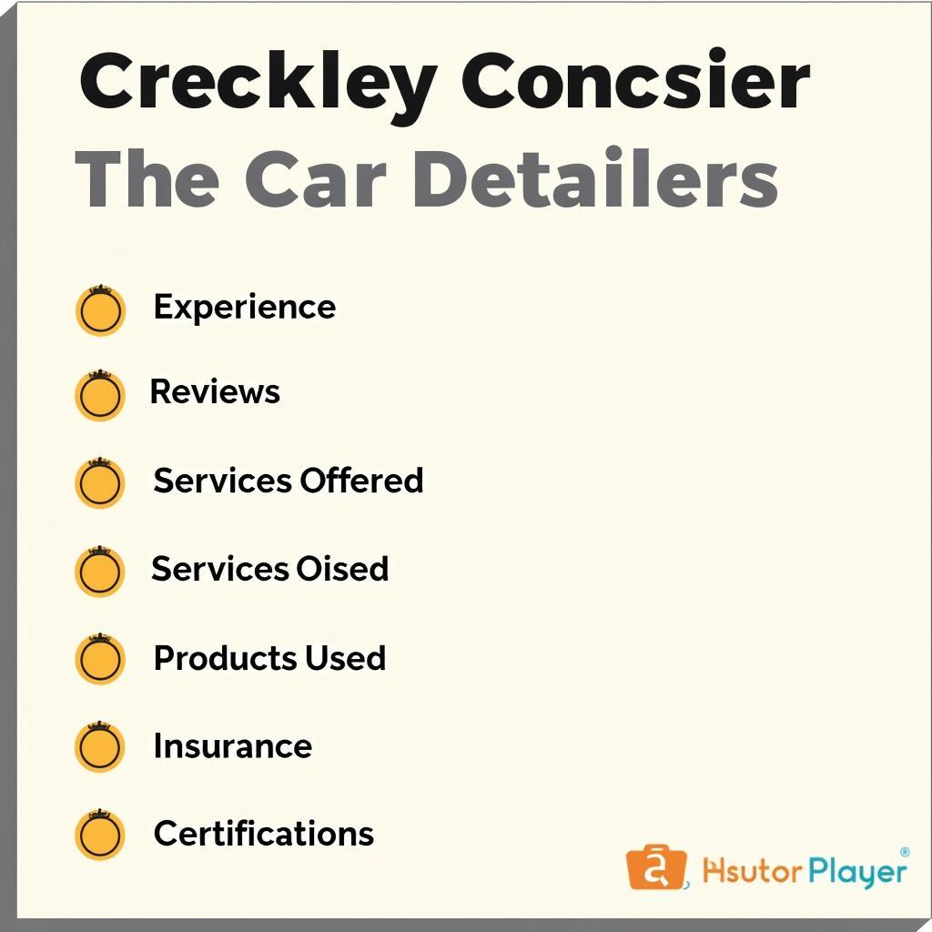 Checklist for Choosing a Qualified Car Detailer