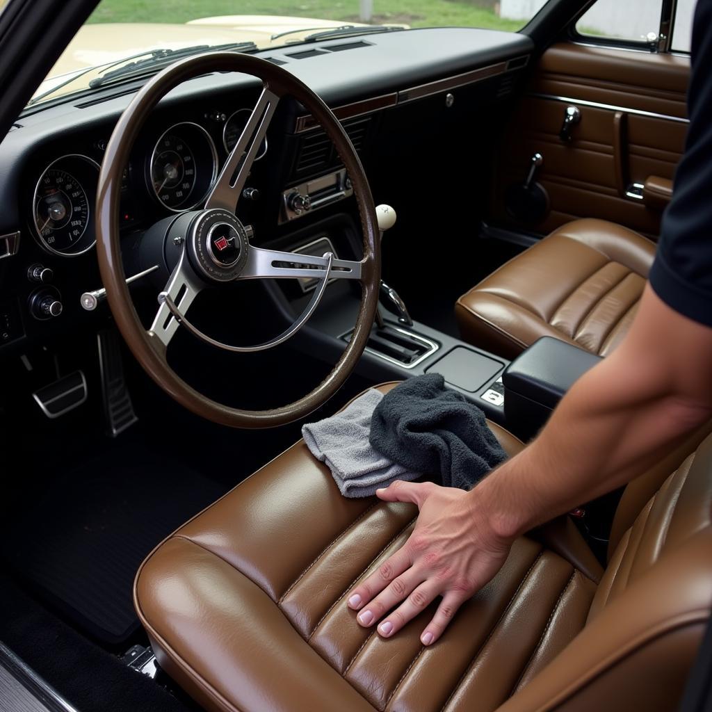 Interior Detailing of a Classic Car