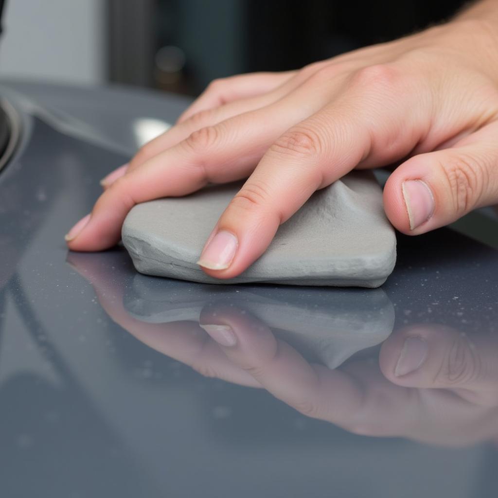 Using a Clay Bar to Decontaminate Car Paint