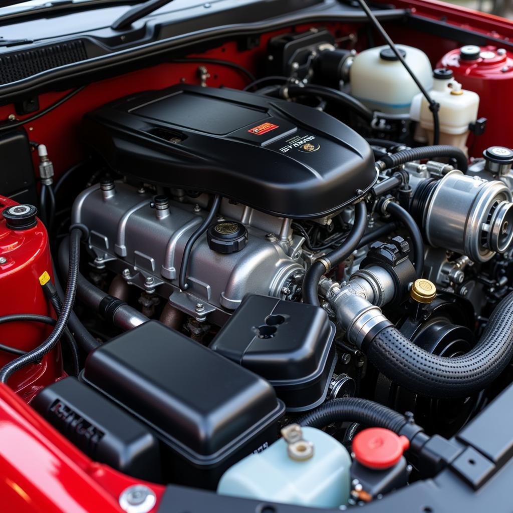 Sparkling Clean Engine After Detailing