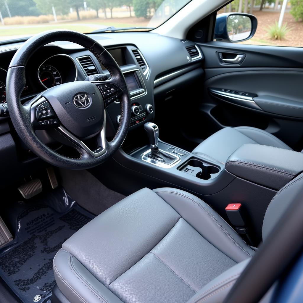 A clean car interior after professional detailing