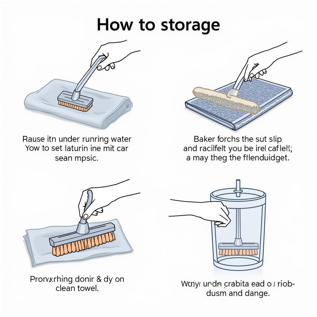 Cleaning and Storing Car Detailing Carpet Brushes