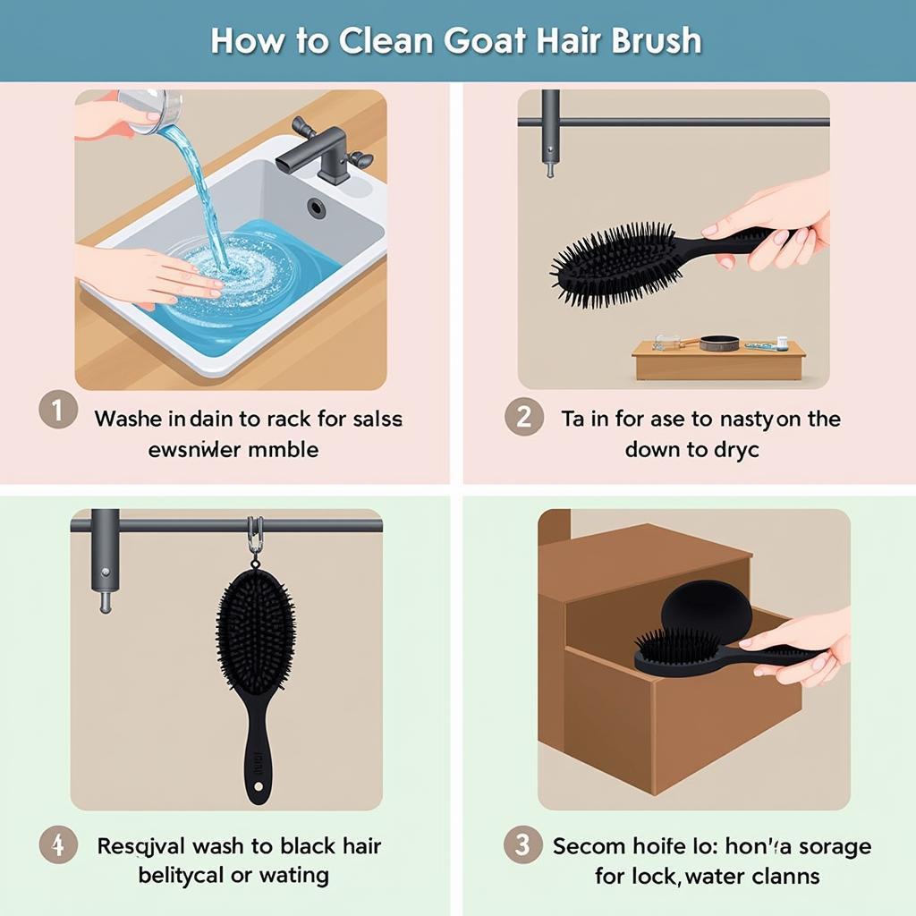 Proper Cleaning and Drying of a Car Detailing Black Goat Hair Brush