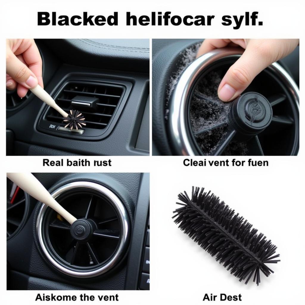 Cleaning car air ducts with a specialized brush