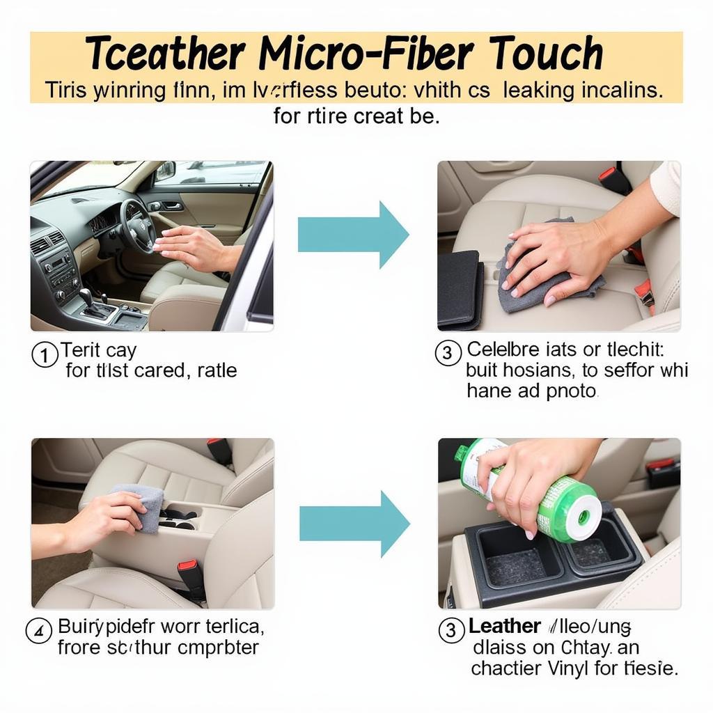 Cleaning Car Interior with Microfiber Cloth