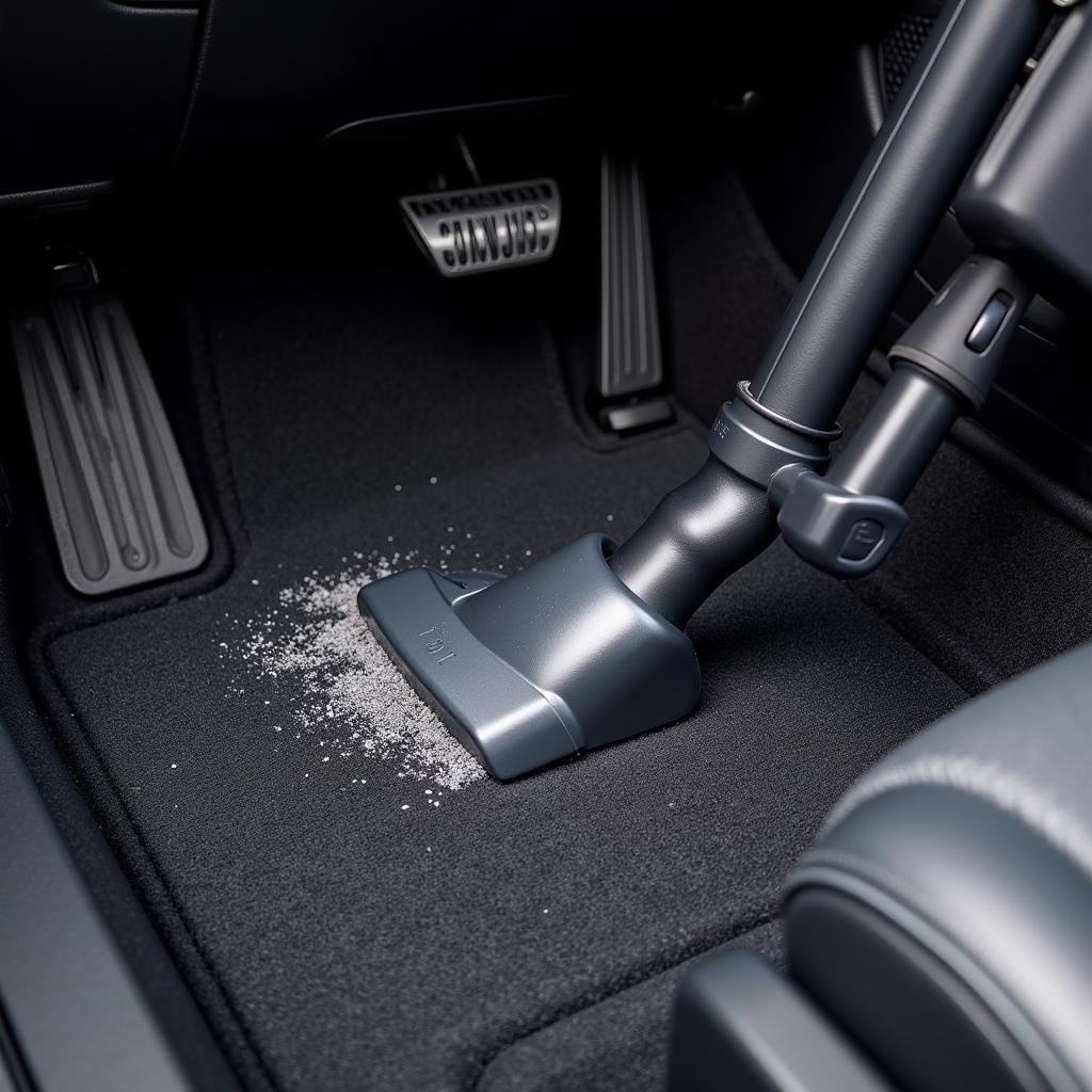 Cleaning Car Interior with Vacuum