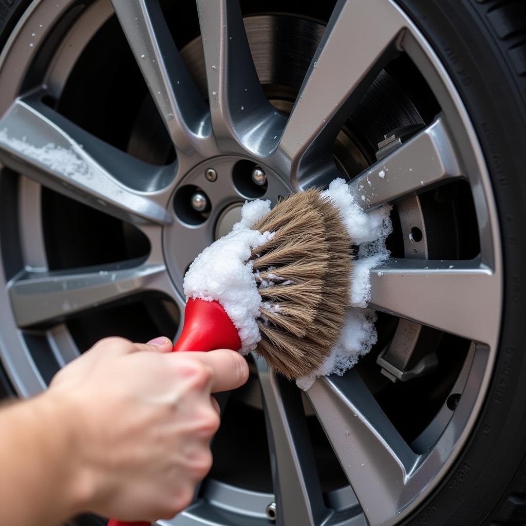 Cleaning Car Wheel Without Rim