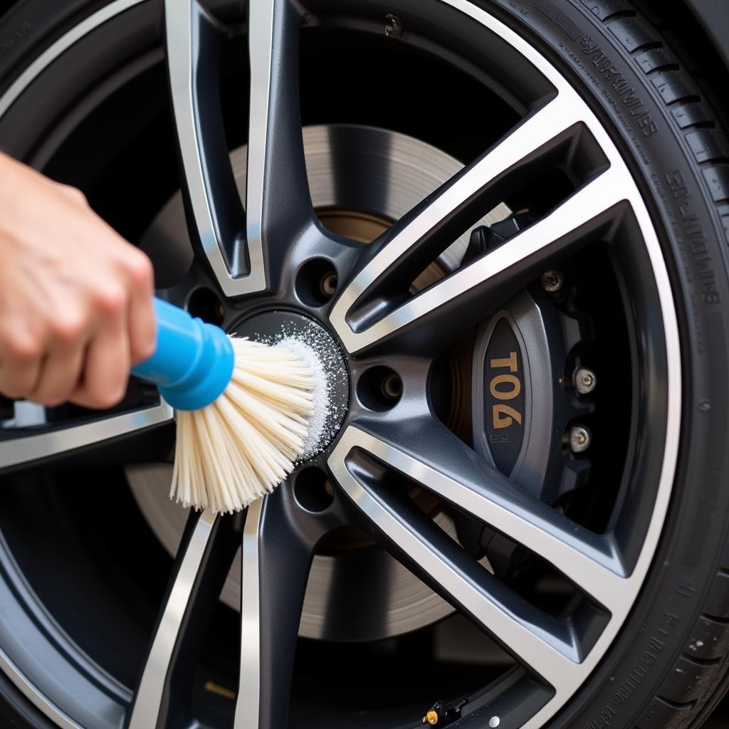 Cleaning Car Wheels