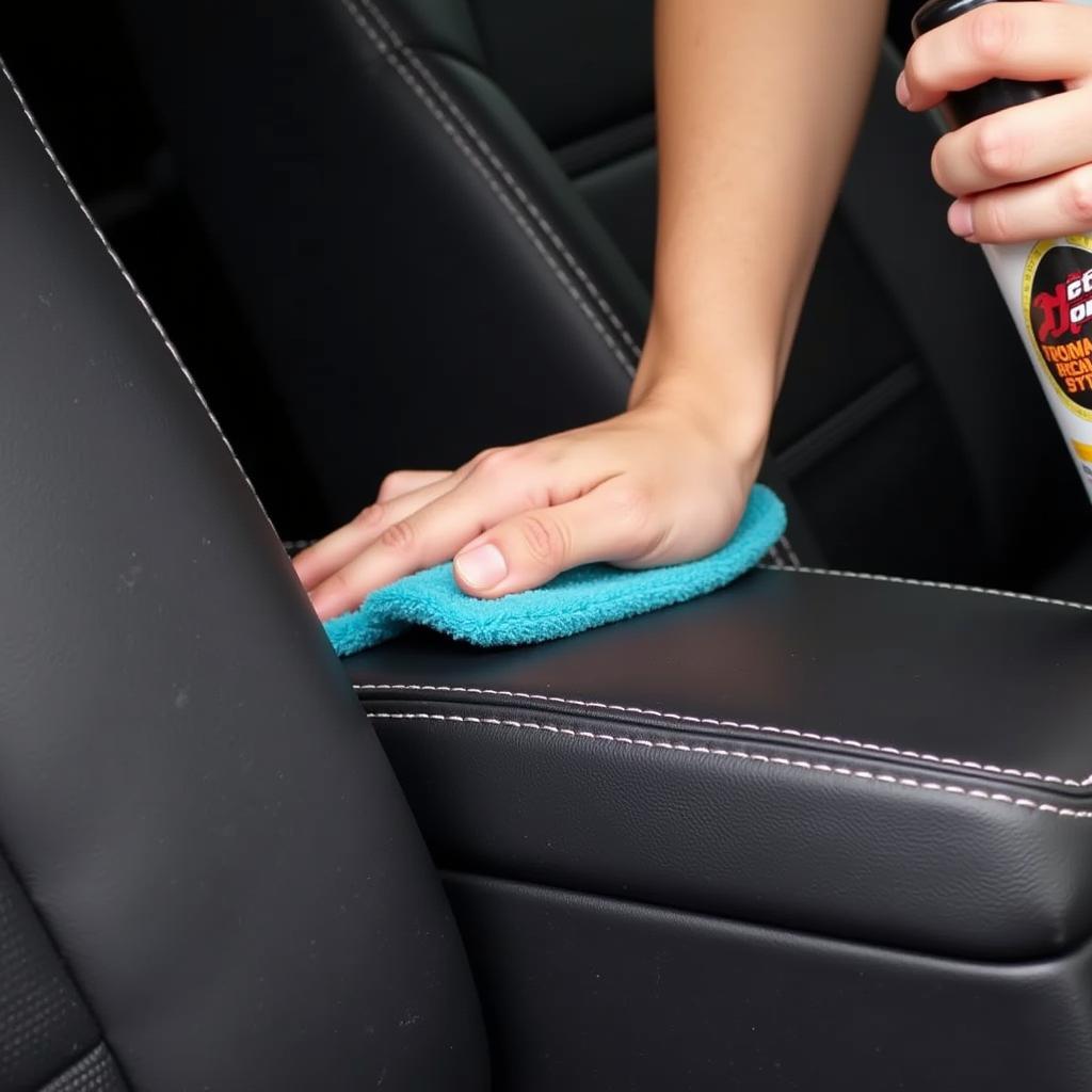 Cleaning Leather Car Seats with Special Cleaner