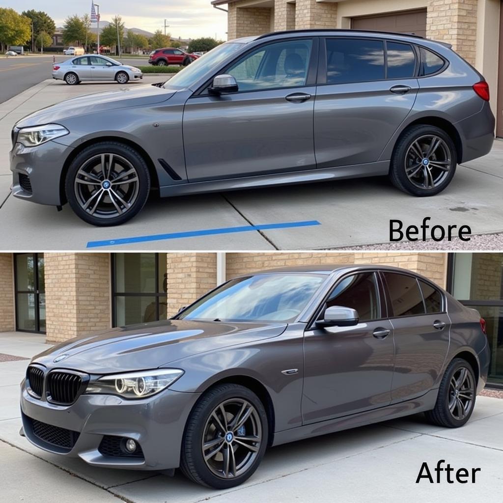 Before and After Clenz Ltd. Car Detailing