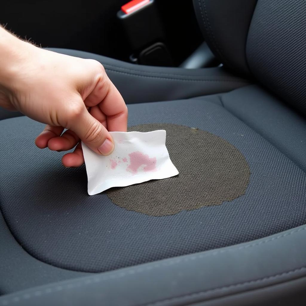 Pre-treating Stains on Cloth Car Seats