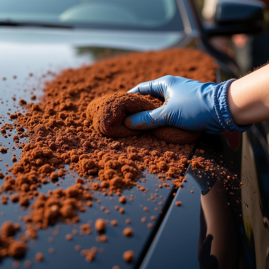 Coffee Grounds Scratching Car Paint