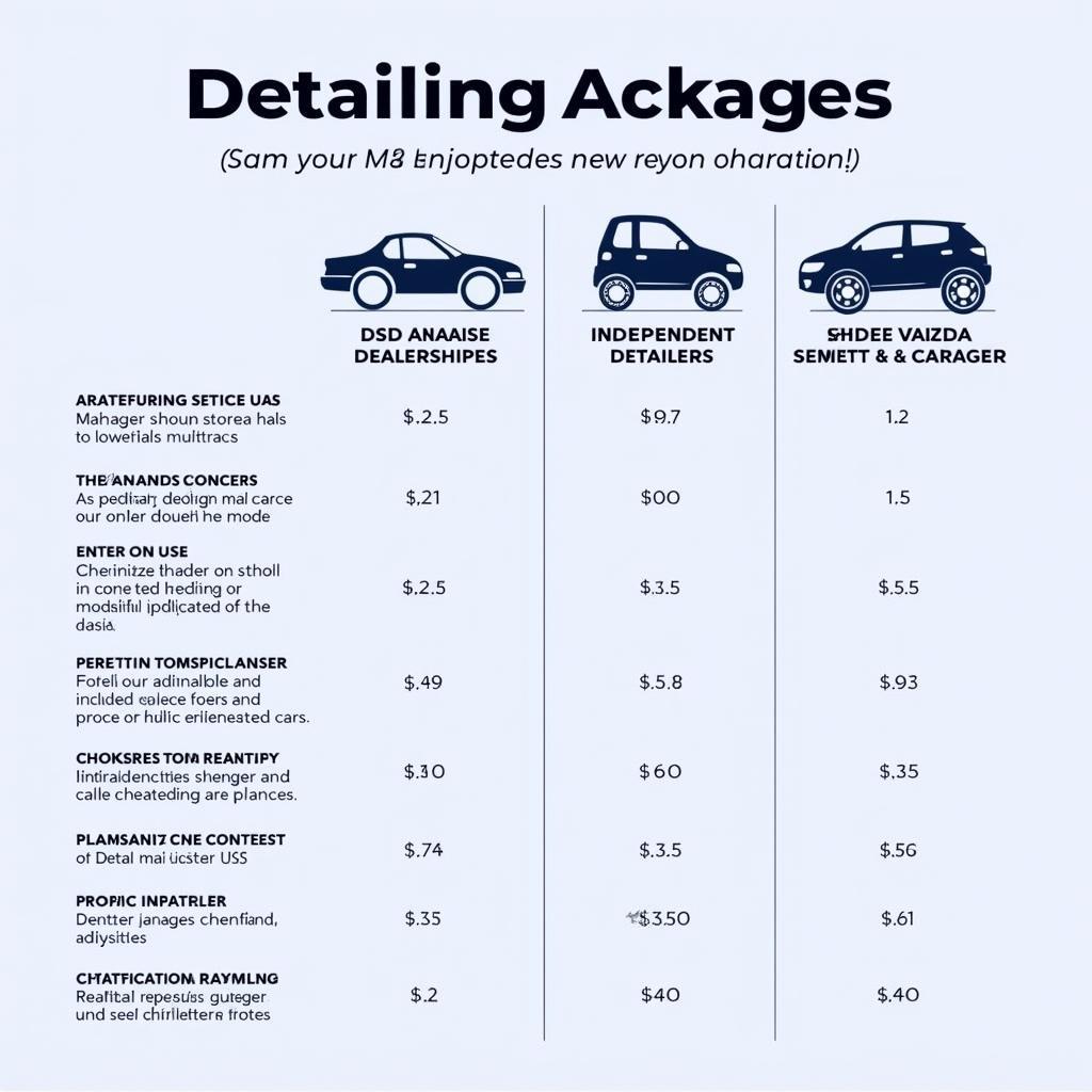 Comparing Car Detailing Prices from Different Providers