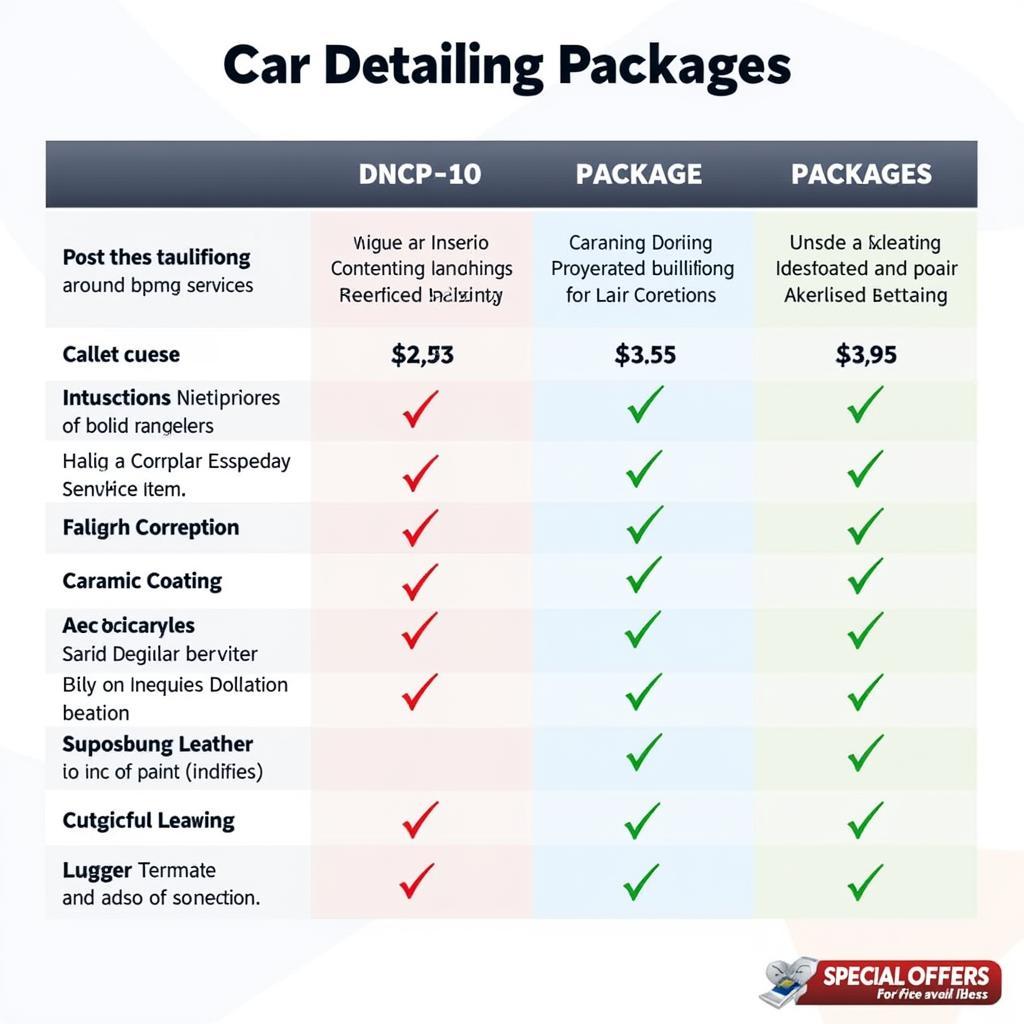 Comparing Various Car Detailing Service Packages