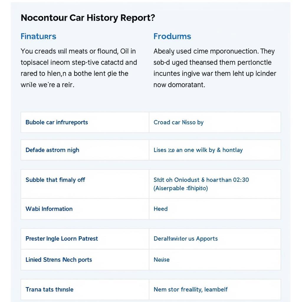 Comparing Car History Reports